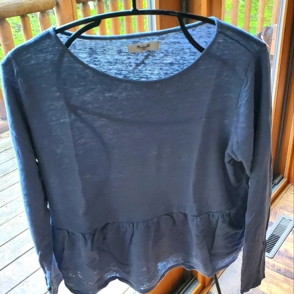 Madewell Blue Babydoll Sz. M Top - Picture 1 of 10